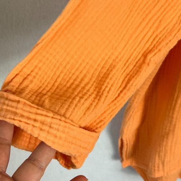 Show Me Your Mumu Johns Button Down Shirt in Orange Womens Size XS Guazy - Picture 4 of 14